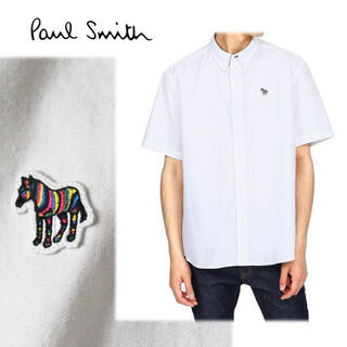 ポールスミス(Paul Smith)の《ポールスミス》新品 ストライプゼブラワッペン ボタンダウンシャツ M(シャツ)