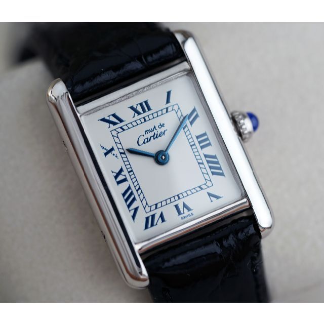 【期間限定送料無料】 Cartier - 専用 カルティエ マスト タンク シルバー ブルー ローマン SM Cartie 腕時計