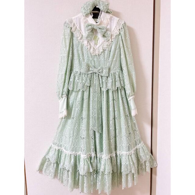 Angelic Pretty　ネイビー　ワンピース　カチューシャセット