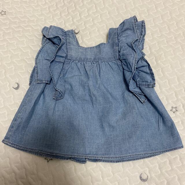 ZARA KIDS(ザラキッズ)の【美品】ZARA Baby フリルブラウス 12-18m キッズ/ベビー/マタニティのベビー服(~85cm)(シャツ/カットソー)の商品写真