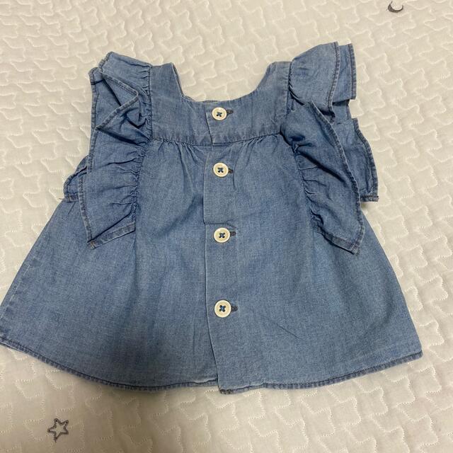 ZARA KIDS(ザラキッズ)の【美品】ZARA Baby フリルブラウス 12-18m キッズ/ベビー/マタニティのベビー服(~85cm)(シャツ/カットソー)の商品写真