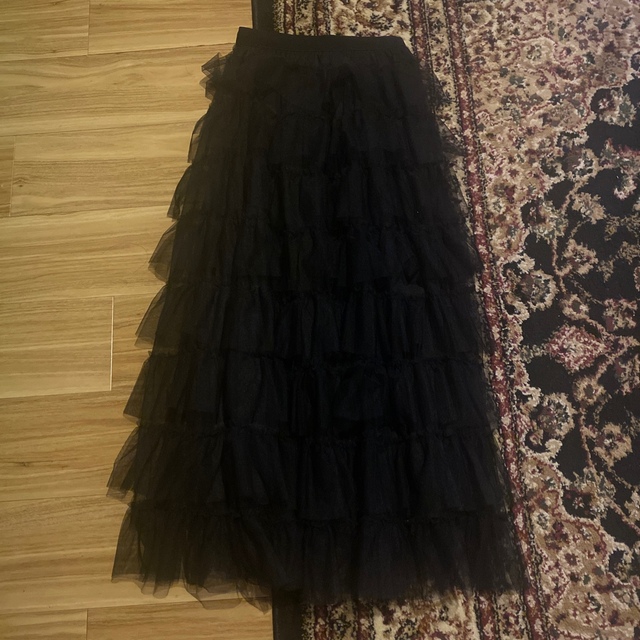 チュールフリルボリュームスカート レディースのスカート(ロングスカート)の商品写真