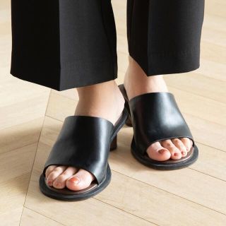 シールームリン(SeaRoomlynn)の値下げ！searoomlynn エコレザーWood heelサンダル(サンダル)