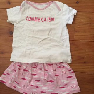 コムサイズム(COMME CA ISM)のCOMME CA ISM 女の子Tシャツ　スカートセット80(その他)