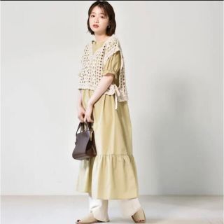 レトロガール(RETRO GIRL)のレトロガール クロシェベストセットワンピース ワンピース(ロングワンピース/マキシワンピース)