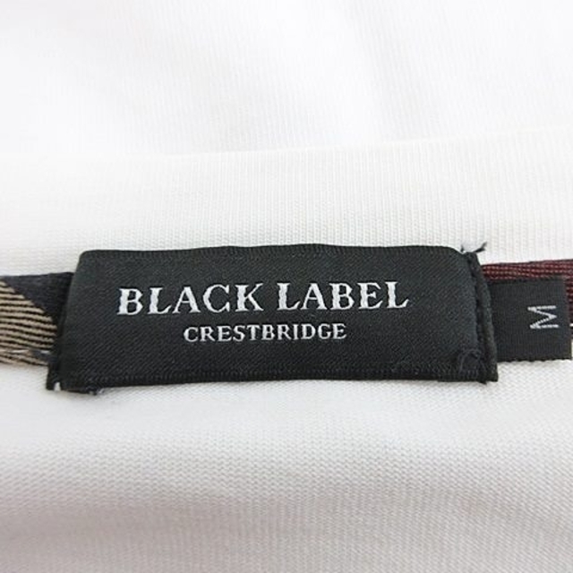 BLACK LABEL CRESTBRIDGE(ブラックレーベルクレストブリッジ)のブラックレーベルクレストブリッジ Tシャツ カットソー 半袖 丸首 白 M メンズのトップス(Tシャツ/カットソー(半袖/袖なし))の商品写真