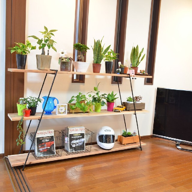 レビュー高評価の商品! 板付 アイアンシェルフ カフェ風 アイアン