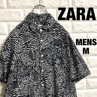 ザラ(ZARA)のZARA ザラ　総柄半袖シャツ　完売品　レーヨン　メンズMサイズ(シャツ)