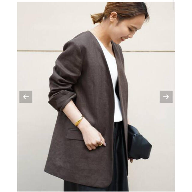 Deuxieme Classe ♦︎Linen Collarless ブレザー - ノーカラージャケット