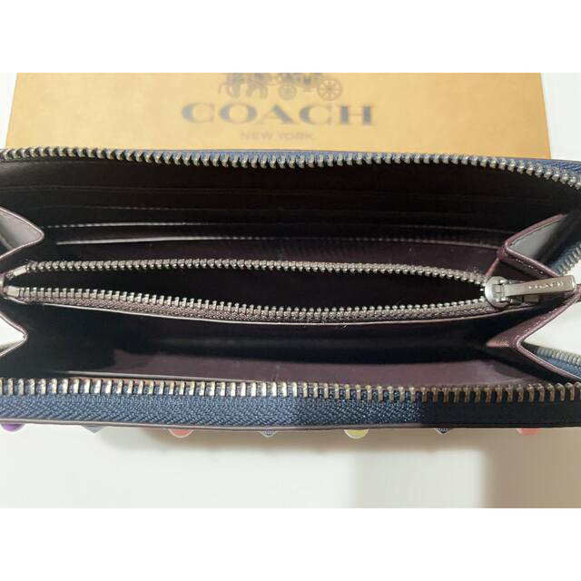 ◆COACH ◆スタッズ長財布