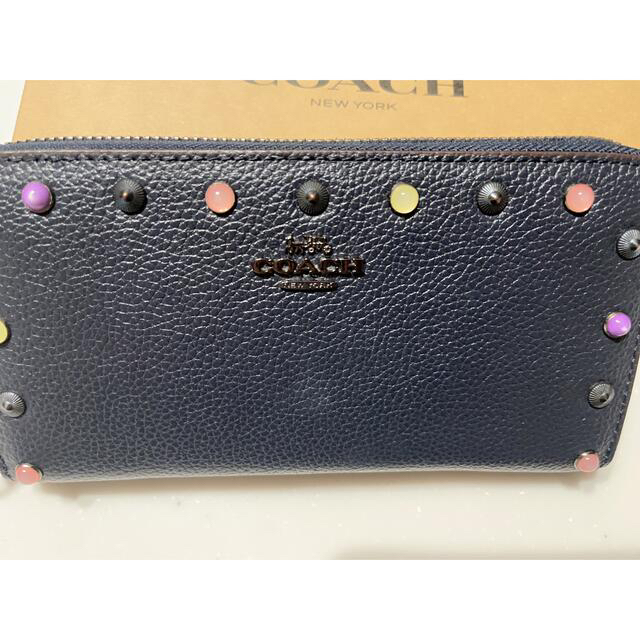 <br>COACH コーチ/レザースタッズウォレット/53449/A16**/コーチ/Aランク/93ファッション小物