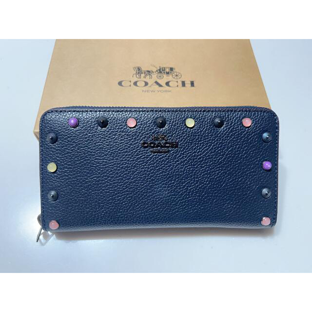 <br>COACH コーチ/レザースタッズウォレット/53449/A16**/コーチ/Aランク/93ファッション小物