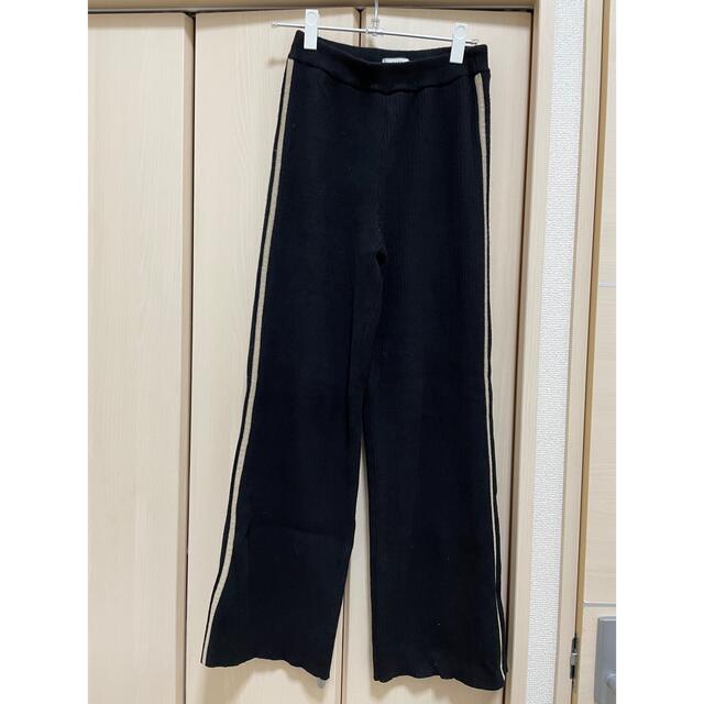 clane セットアップ COLOR LINE KNIT PANTS |