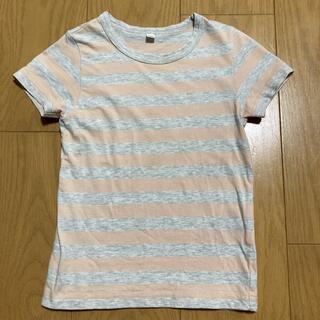 ムジルシリョウヒン(MUJI (無印良品))の無印　ピンクボーダー　Tシャツ　100cm(Tシャツ/カットソー)