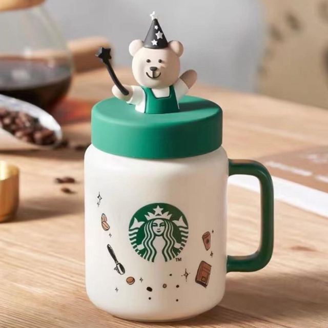 Starbucks Coffee(スターバックスコーヒー)の海外　限定　スターバックス　ベアリスタ　ホルダー　水筒　ステンレス　タンブラー インテリア/住まい/日用品のキッチン/食器(タンブラー)の商品写真