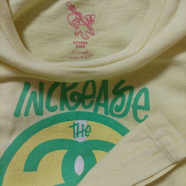 STUSSY   INCREASE THE PEACEキッズ半袖TシャツSTUSSYレモンライムの