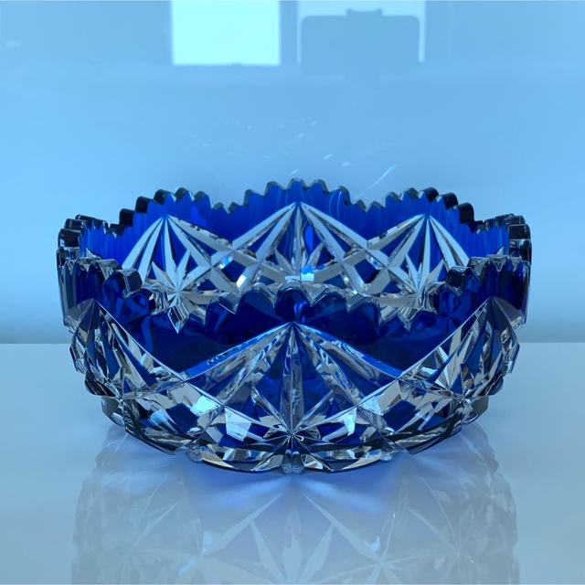 【本日特価】 ✯ 極レア 最高級 サファイア Val Saint Lambert 菓子器 ✯ 容器 【本日特価】 ✯ 極レア 最高級 サファイア Val Saint Lambert 菓子器 ✯ 容器