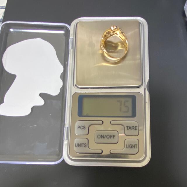 K18 サファイア、エメラルド、ダイヤモンド指輪 レディースのアクセサリー(リング(指輪))の商品写真