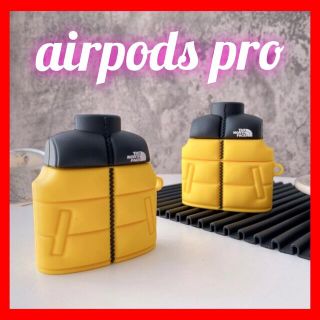 ザノースフェイス(THE NORTH FACE)のairpods pro用ケース　シリコンカバー ノースフェイス　ヌプシ　イエロー(ヘッドフォン/イヤフォン)