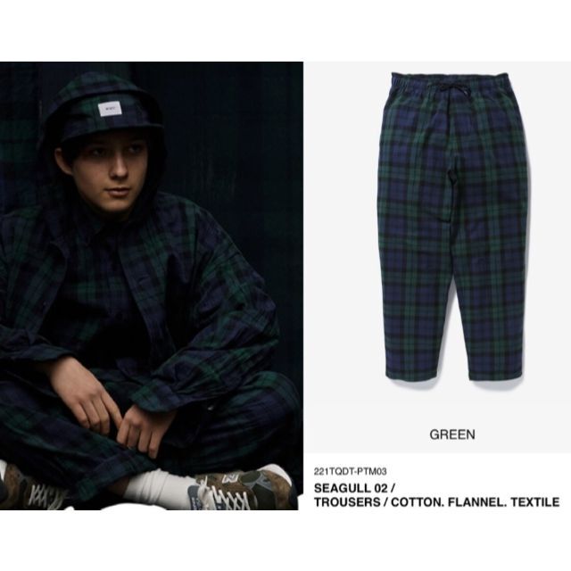 GREEN XL 22SS WTAPS SEAGULL 02 / TROUSERメンズ