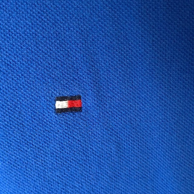 TOMMY HILFIGER(トミーヒルフィガー)のトミーヒルフィガー　ビッグサイズ 半袖 ポロシャツ　刺繍ロゴ　青 メンズのトップス(ポロシャツ)の商品写真