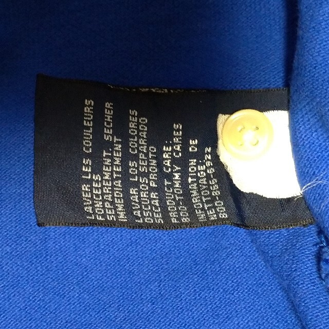 TOMMY HILFIGER(トミーヒルフィガー)のトミーヒルフィガー　ビッグサイズ 半袖 ポロシャツ　刺繍ロゴ　青 メンズのトップス(ポロシャツ)の商品写真