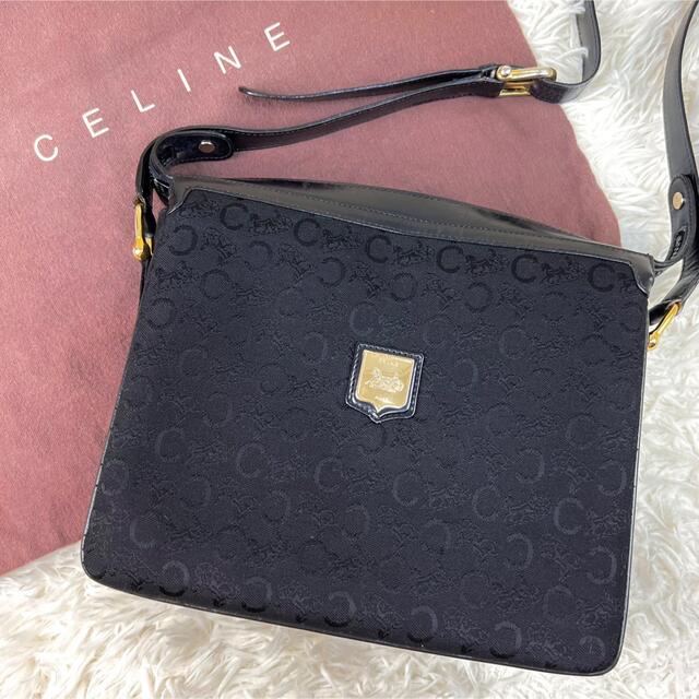 希少/美品♡オールドセリーヌ ショルダーバッグ Cマカダム 馬車金具
