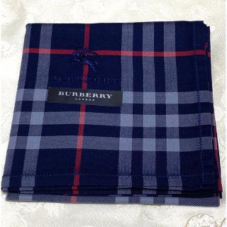 バーバリー(BURBERRY)の✴︎新品未使用✴︎Burberry✴︎ハンカチ ネイビーノバチェック(ハンカチ/ポケットチーフ)