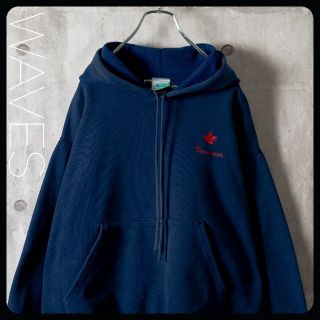 90s WAVES カナダ製 vintage スウェットフーディ US古着(パーカー)