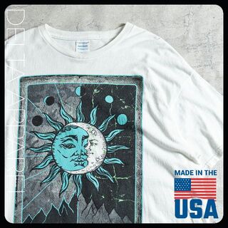 USA製 "DELTA APPAREL" フロント プリント 半袖 Tシャツ L(Tシャツ/カットソー(半袖/袖なし))