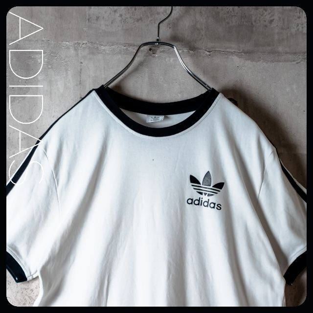 adidas - adidas リンガーネック 3ストライプ レフォイルロゴ ...