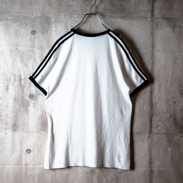 adidas(アディダス)のadidas リンガーネック 3ストライプ レフォイルロゴ ウィメンズ XXL メンズのトップス(Tシャツ/カットソー(半袖/袖なし))の商品写真