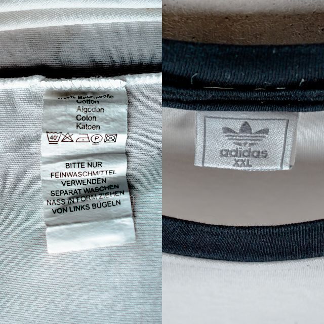 adidas(アディダス)のadidas リンガーネック 3ストライプ レフォイルロゴ ウィメンズ XXL メンズのトップス(Tシャツ/カットソー(半袖/袖なし))の商品写真