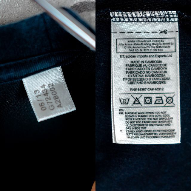 adidas フロント 大文字ビッグプリントロゴ 半袖 Tシャツ US XL 7