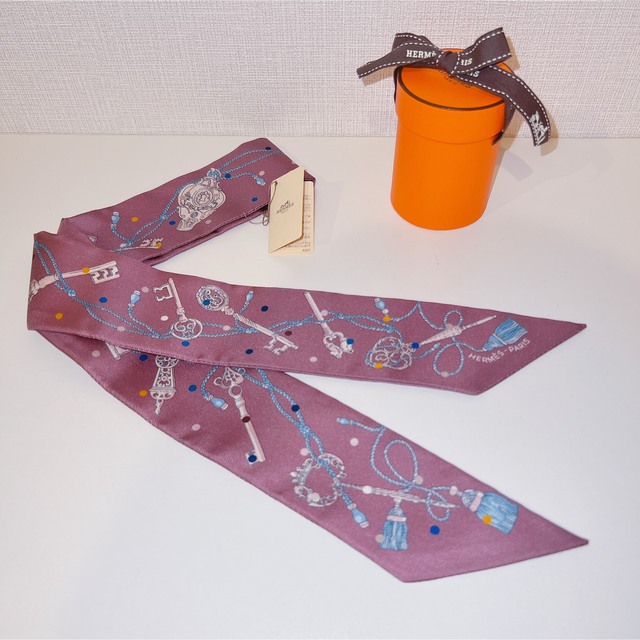 新品☆エルメス 鍵ツイリー レクレアポア ツイリー マロングラッセ