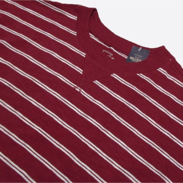 Hollister(ホリスター)の★新品★ホリスター★ボーダー長袖Tシャツ (Burgundy/M) レディースのトップス(Tシャツ(長袖/七分))の商品写真