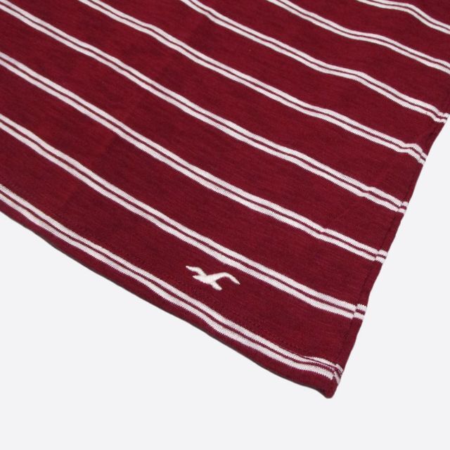 Hollister(ホリスター)の★新品★ホリスター★ボーダー長袖Tシャツ (Burgundy/M) レディースのトップス(Tシャツ(長袖/七分))の商品写真