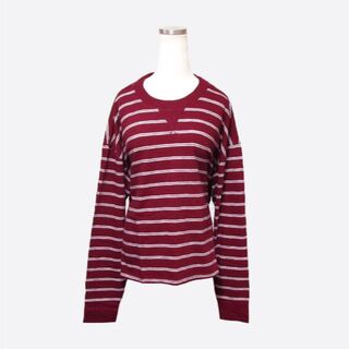 ホリスター(Hollister)の★新品★ホリスター★ボーダー長袖Tシャツ (Burgundy/M)(Tシャツ(長袖/七分))