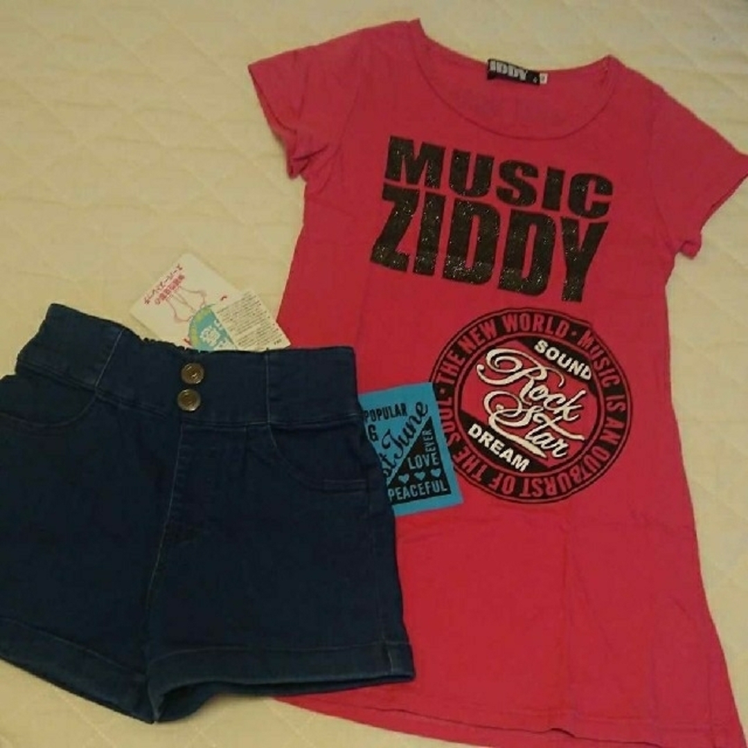 ZIDDY(ジディー)の140cm ZIDDY Ｔシャツワンピース&ショートパンツ キッズ/ベビー/マタニティのキッズ服女の子用(90cm~)(Tシャツ/カットソー)の商品写真