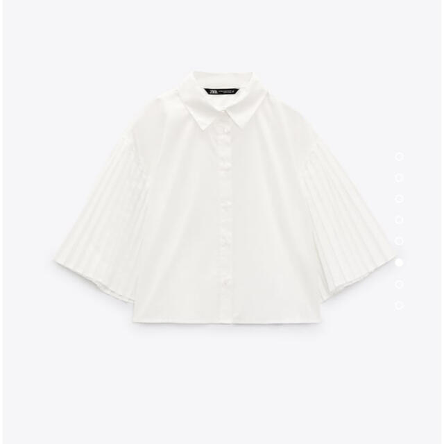 ZARA プリーツスリーブポプリンシャツ 4