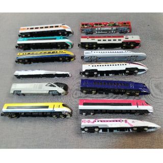 【中古品】トレーン13個セット(電車のおもちゃ/車)