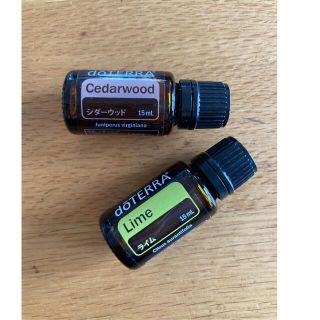 ドテラ(doTERRA)の【新品・未開封】doTERRAエッセンシャルオイル2本セットシダーウッドとライム(エッセンシャルオイル（精油）)