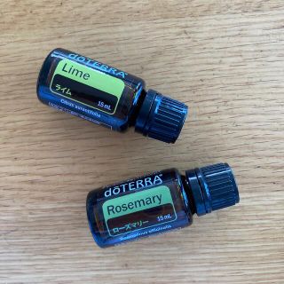 ドテラ(doTERRA)の【新品・未開封】doTERRAエッセンシャルオイル2本セットライムとローズマリー(エッセンシャルオイル（精油）)