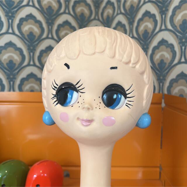 ①ツイッギー TWIGGY 70年代 フランス オリジナル ヘッドマネキン www