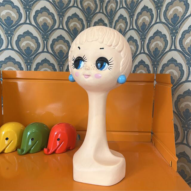 ①ツイッギー TWIGGY 70年代 フランス オリジナル ヘッドマネキン www