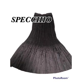 スペッチオ(SPECCHIO)のSPECCHIO プリーツスカート プリーツ加工 フレアスカート ウエストゴム(ロングスカート)