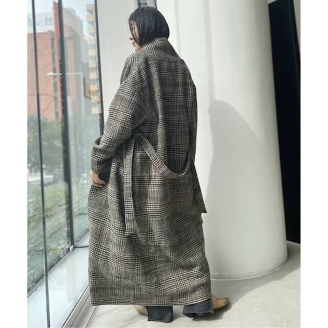 L'Appartement DEUXIEME CLASSE(アパルトモンドゥーズィエムクラス)の20AW L'Appartement Check Long Coat レディースのジャケット/アウター(ロングコート)の商品写真