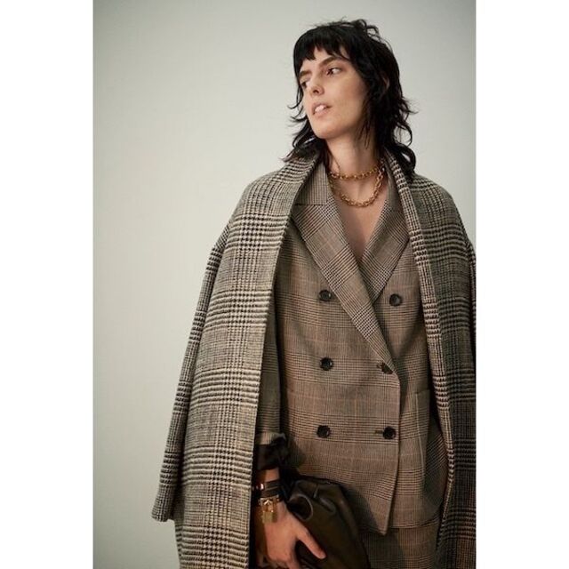 L'Appartement DEUXIEME CLASSE(アパルトモンドゥーズィエムクラス)の20AW L'Appartement Check Long Coat レディースのジャケット/アウター(ロングコート)の商品写真