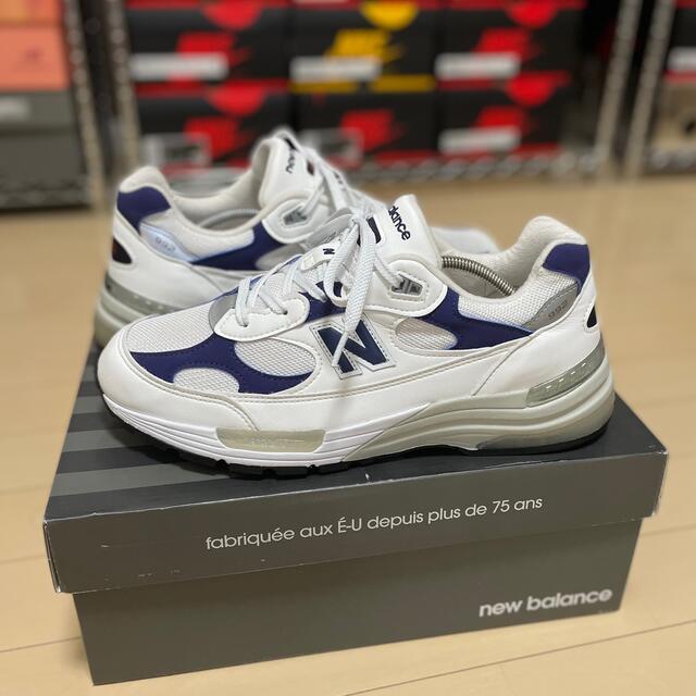 New Balance M992EC White Navy靴/シューズ