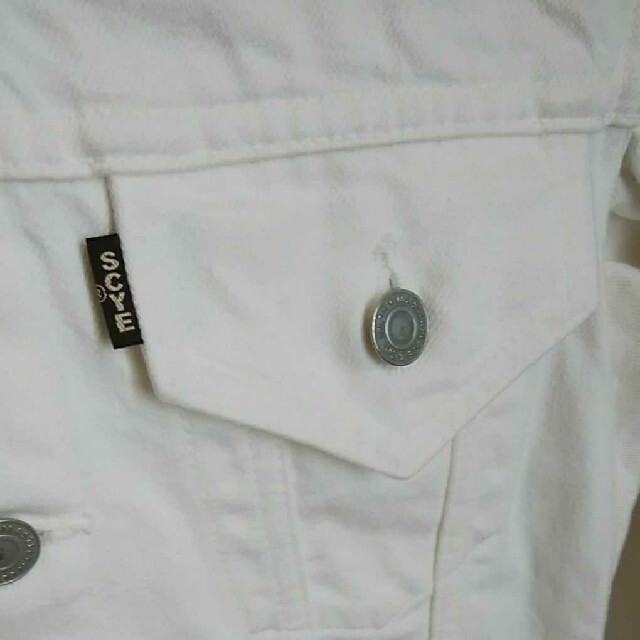 Scye(サイ)のSCYE BASICS 襟ジップ ホワイトデニムジャケット サイベーシックス メンズのジャケット/アウター(Gジャン/デニムジャケット)の商品写真